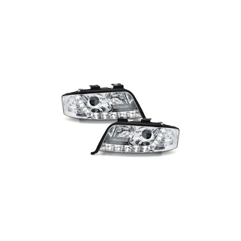  Phares D-LITE AUDI A6 4B 01-04  Led Drl  chrome