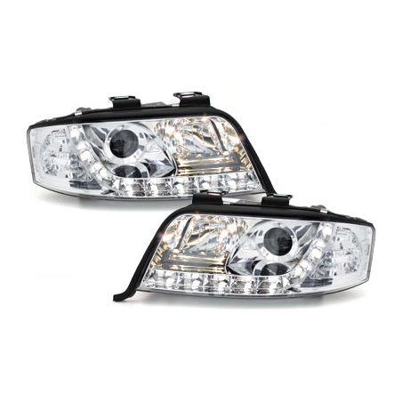  Phares D-LITE AUDI A6 4B 01-04  Led Drl  chrome