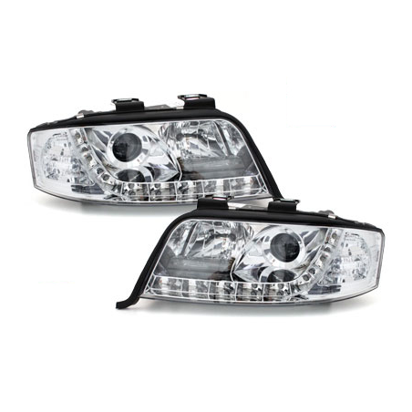  Phares D-LITE AUDI A6 4B 01-04  Led Drl  chrome