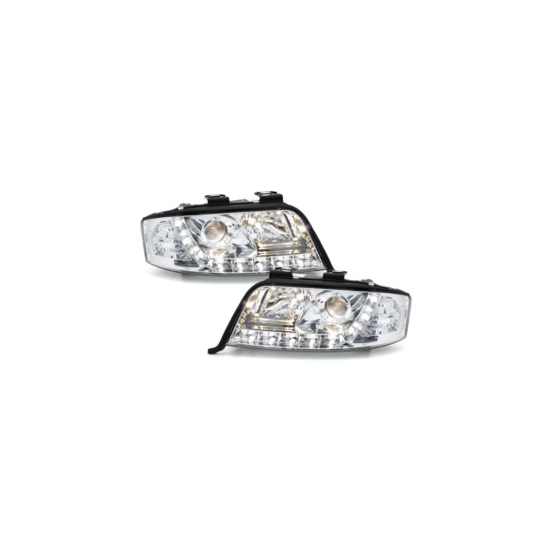  Phares D-LITE AUDI A6 4B 01-04  Led Drl  chrome