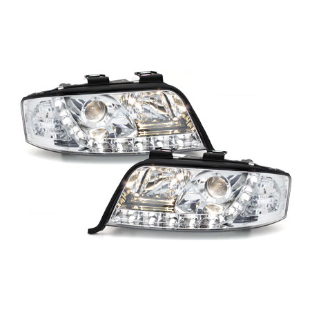  Phares D-LITE AUDI A6 4B 01-04  Led Drl  chrome