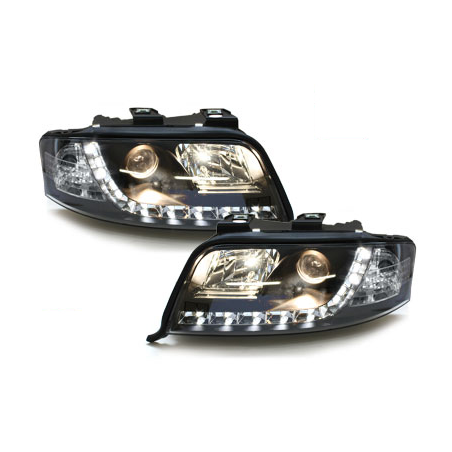  Phares D-LITE AUDI A6 4B 01-04  Led Drl  noir