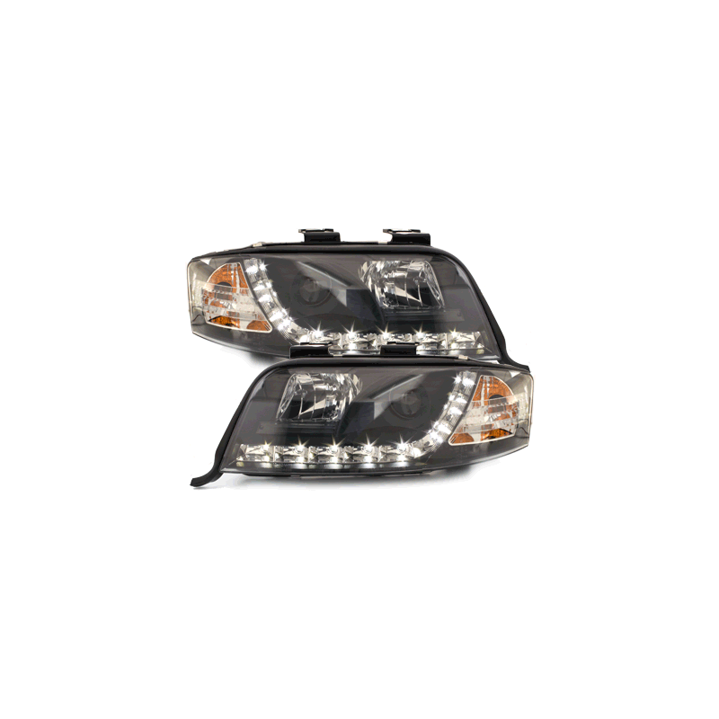  Phares D-LITE AUDI A6 4B 01-04  Led Drl  noir