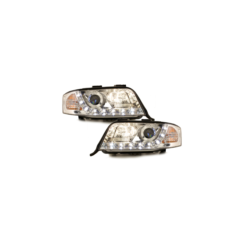  Phares DAYLINE AUDI A6 4B 97-01  Led Drl chrome