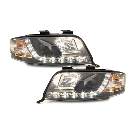  Phares DAYLINE AUDI A6 4B 97-01  Led Drl  noir