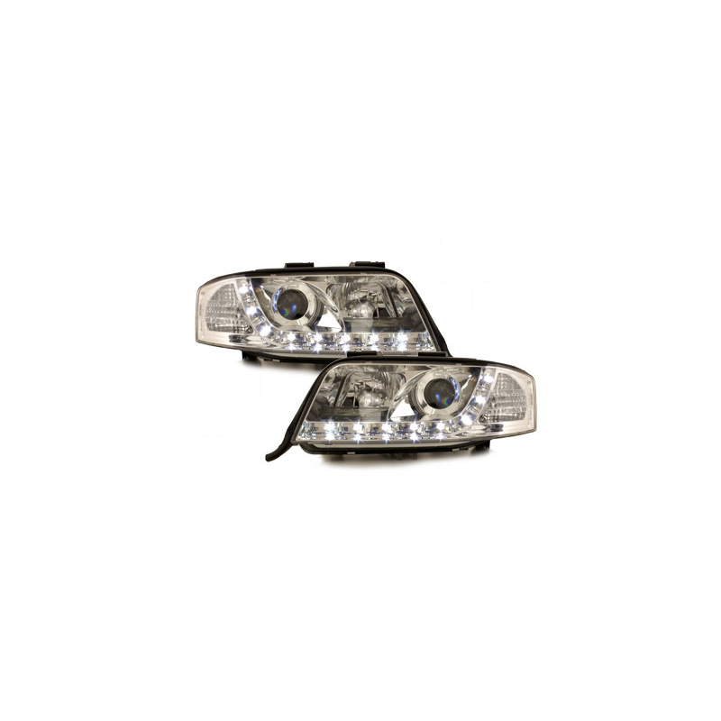  Phares D-LITE AUDI A6 4B 97-01 Led Drl chrome