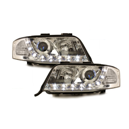  Phares D-LITE AUDI A6 4B 97-01 Led Drl chrome