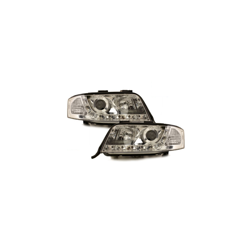  Phares D-LITE AUDI A6 4B 97-01 Led Drl chrome