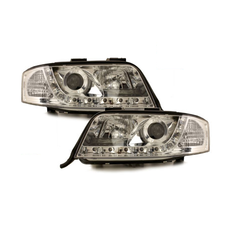  Phares D-LITE AUDI A6 4B 97-01 Led Drl chrome