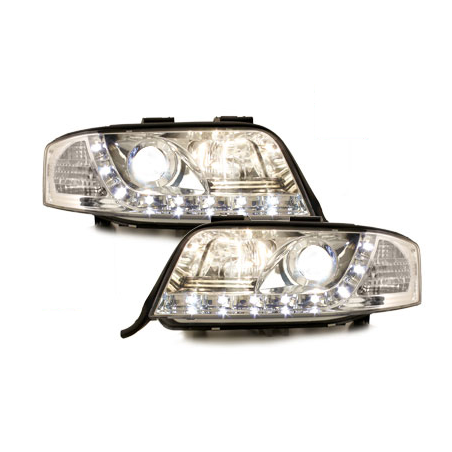  Phares D-LITE AUDI A6 4B 97-01 Led Drl chrome