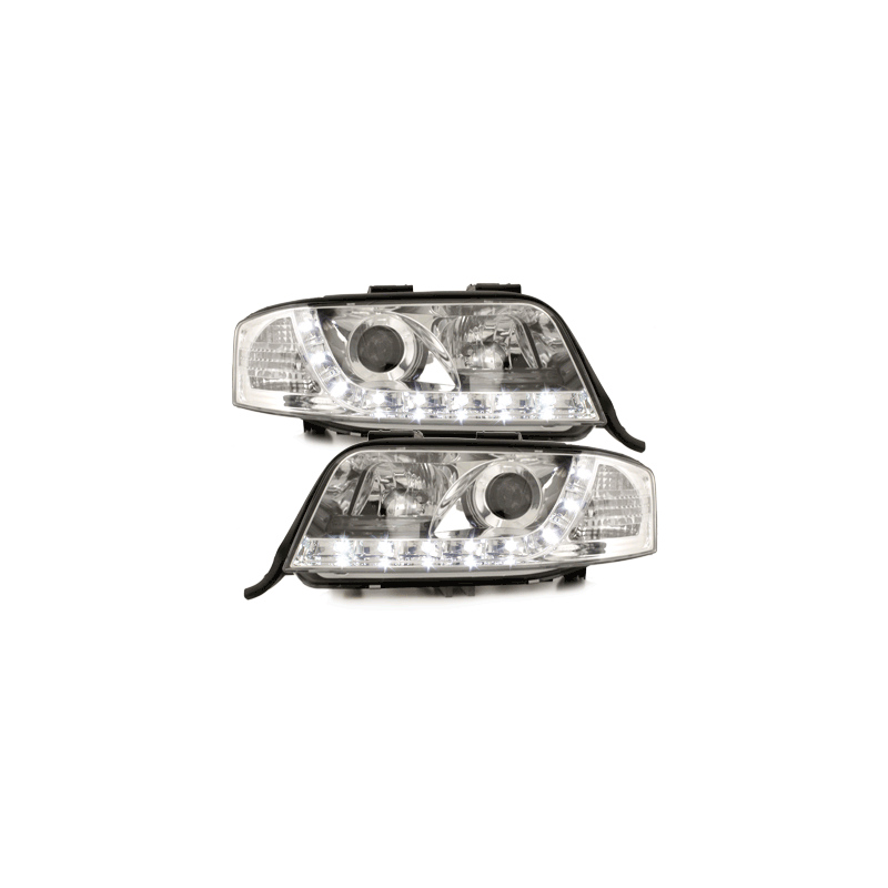  Phares D-LITE AUDI A6 4B 97-01 Led Drl chrome