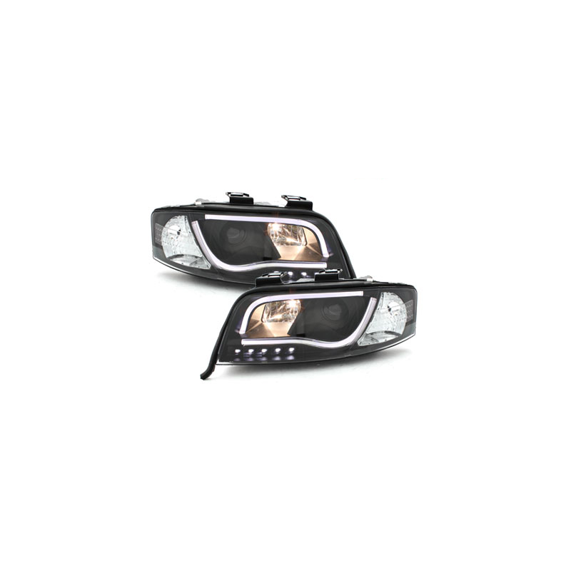 Phares avec feux diurnes AUDI A6 4B 97-00 Noir