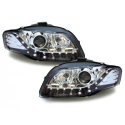  Phares DAYLINE AUDI A4 B7 04-08 Led Drl noir