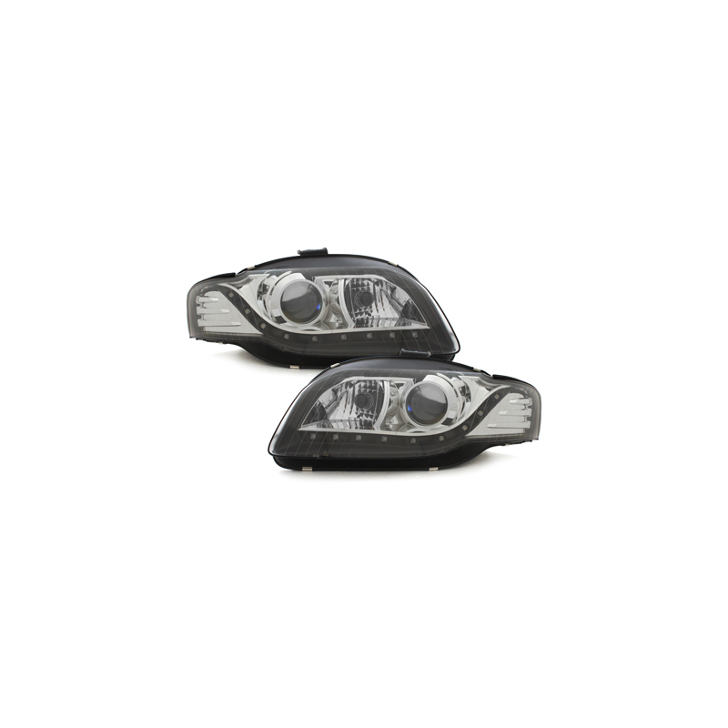 Phares avec feux diurnes AUDI A4 B7 04-08 Xenon Noir