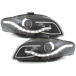 Phares avec feux diurnes AUDI A4 B7 04-08 Noir