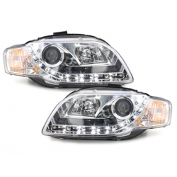  Phares DAYLINE AUDI A4 B7 04-08  Led Drl chrome