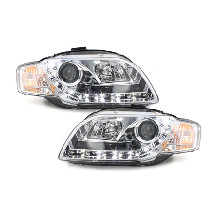  Phares DAYLINE AUDI A4 B7 04-08  Led Drl chrome