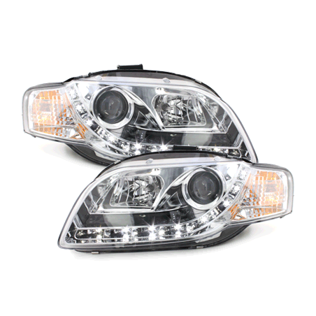  Phares DAYLINE AUDI A4 B7 04-08  Led Drl chrome