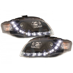  Phares DAYLINE AUDI A4 B7 04-08 Led Drl noir