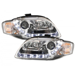  Phares D-LITE AUDI A4 B7  Led Drl  chrome