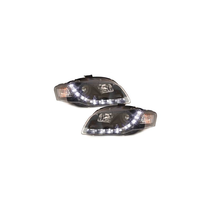  Phares D-LITE AUDI A4 B7  Led Drl noir