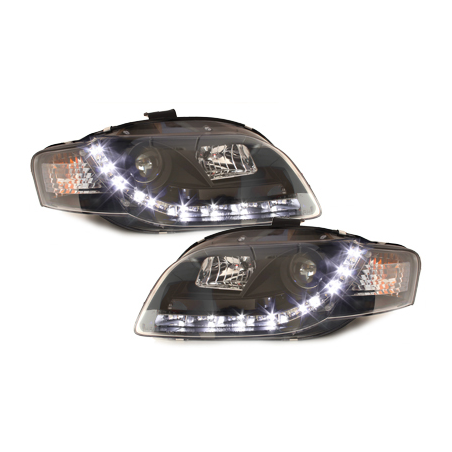  Phares D-LITE AUDI A4 B7  Led Drl noir