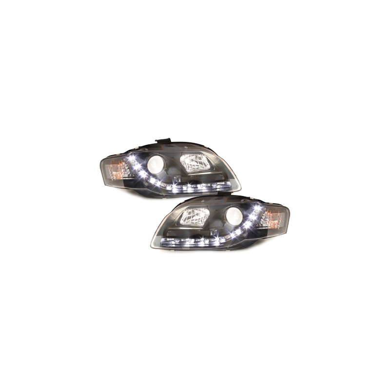  Phares D-LITE AUDI A4 B7  Led Drl noir