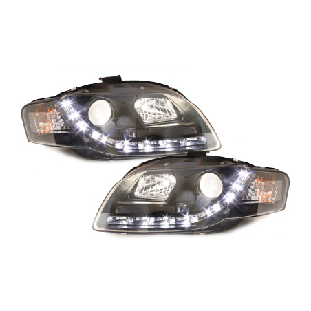  Phares D-LITE AUDI A4 B7  Led Drl noir