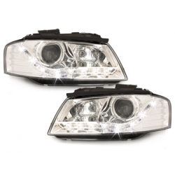 Phares DAYLINE AUDI A3 8P 03-08 Led Drl chrome
