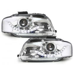 Phares DAYLINE AUDI A3 8P 03-08 Led Drl chrome