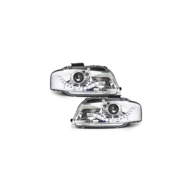  Phares DAYLINE AUDI A3 8P 03-08 Led Drl chrome