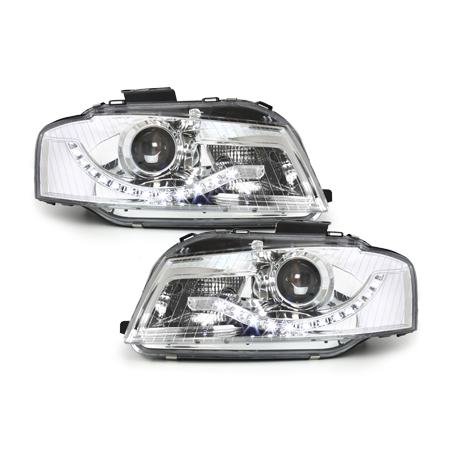  Phares DAYLINE AUDI A3 8P 03-08 Led Drl chrome