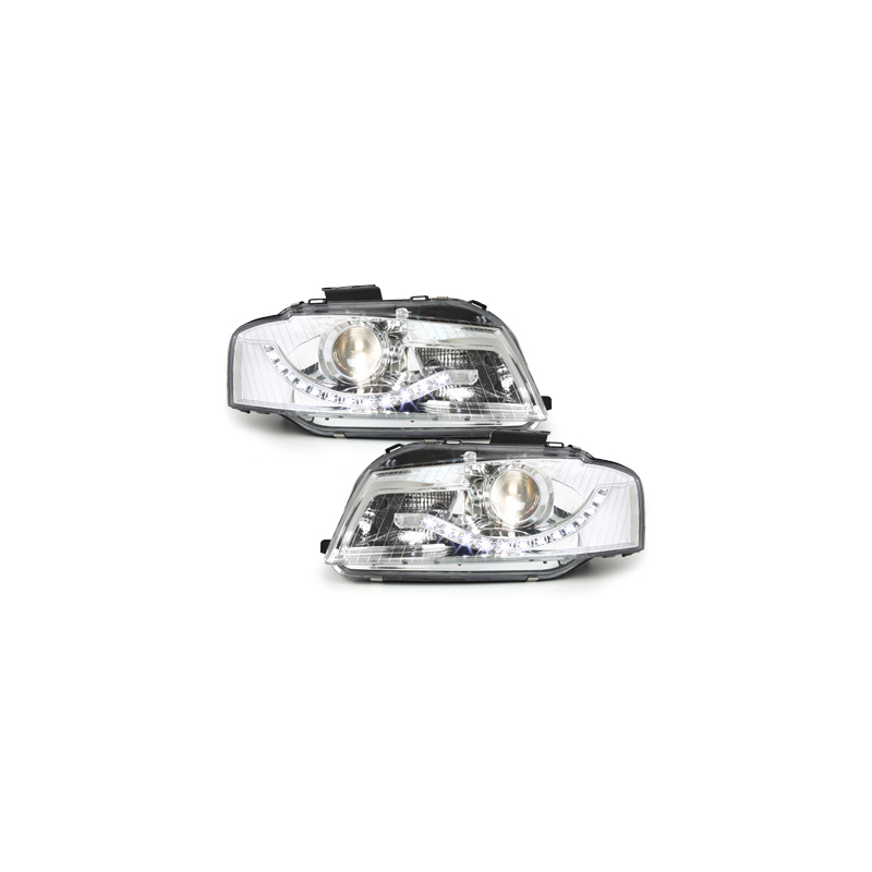  Phares DAYLINE AUDI A3 8P 03-08 Led Drl chrome