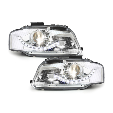  Phares DAYLINE AUDI A3 8P 03-08 Led Drl chrome