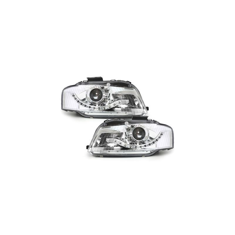  Phares DAYLINE AUDI A3 8P 03-08 Led Drl chrome