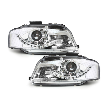  Phares DAYLINE AUDI A3 8P 03-08 Led Drl chrome