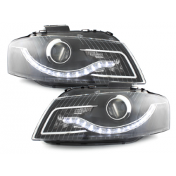 Phares avec feux diurnes AUDI A3 8P 03-08 Noir