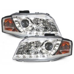 Phares DAYLINE AUDI A3 8P 03-08 Led Drl Chrome
