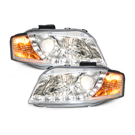  Phares DAYLINE AUDI A3 8P 03-08 Led Drl Chrome