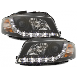 Phares DAYLINE AUDI A3 8P 03-08 Led Drl Noir