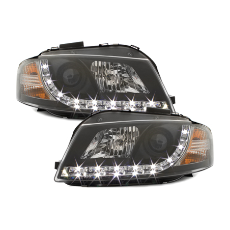  Phares DAYLINE AUDI A3 8P 03-08 Led Drl Noir