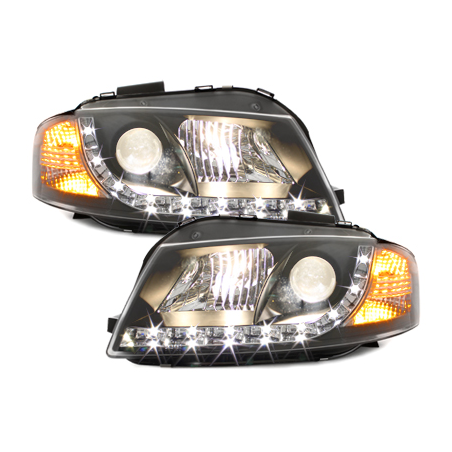  Phares DAYLINE AUDI A3 8P 03-08 Led Drl Noir