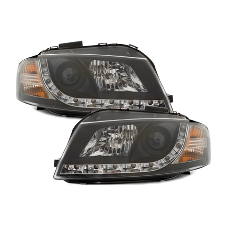  Phares DAYLINE AUDI A3 8P 03-08 Led Drl Noir