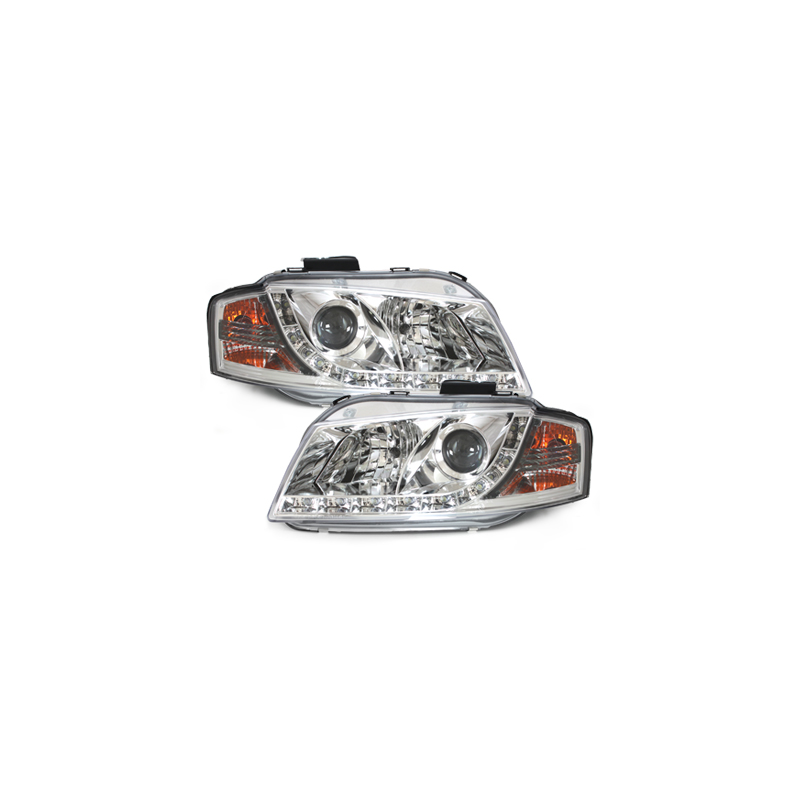 Phares D-LITE  Phares AUDI A3 8P Led Drl chrome