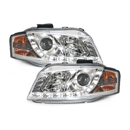  Phares D-LITE  Phares AUDI A3 8P Led Drl chrome