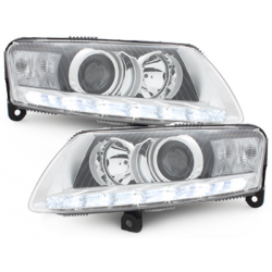 Feux de jour-Phares AUDI A6 4F 04-09 Feux de jour HID chromé