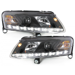 Phares D-LITE AUDI A6 4F 04-07  Led Drl noir