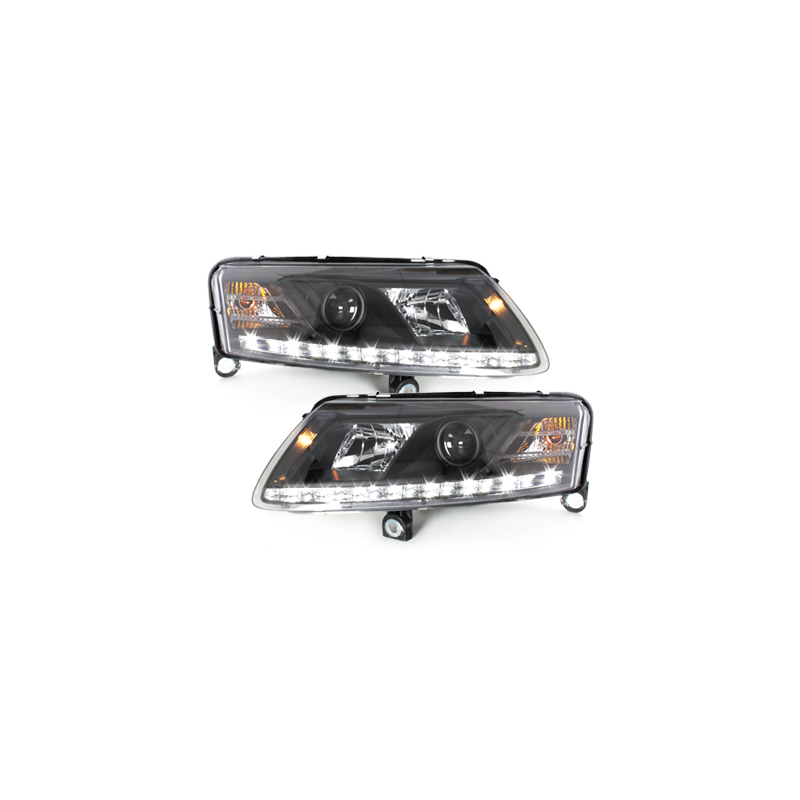  Phares D-LITE AUDI A6 4F 04-07  Led Drl noir