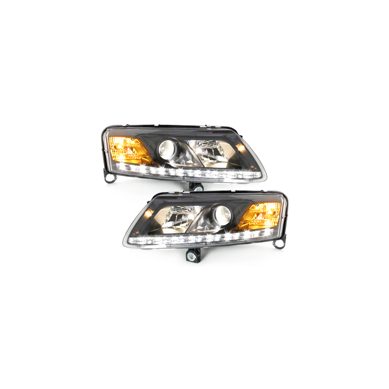  Phares D-LITE AUDI A6 4F 04-07  Led Drl noir