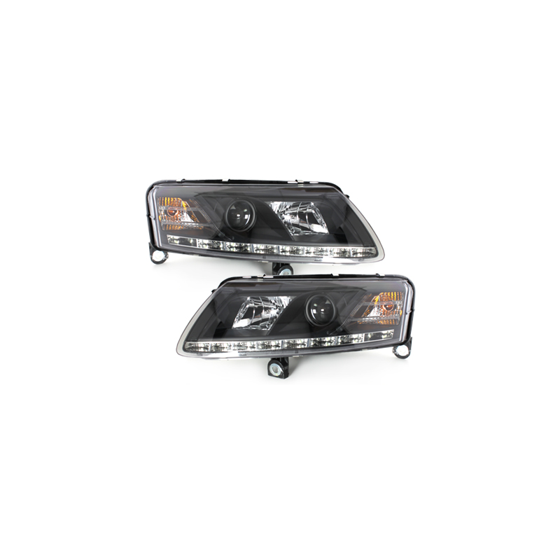  Phares D-LITE AUDI A6 4F 04-07  Led Drl noir